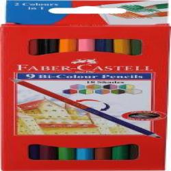 FABER CASTELL 9 BI-COLOUR PENCILS